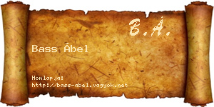 Bass Ábel névjegykártya