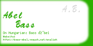 abel bass business card